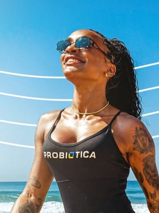 patricia ramos, parceira probiótica na praia