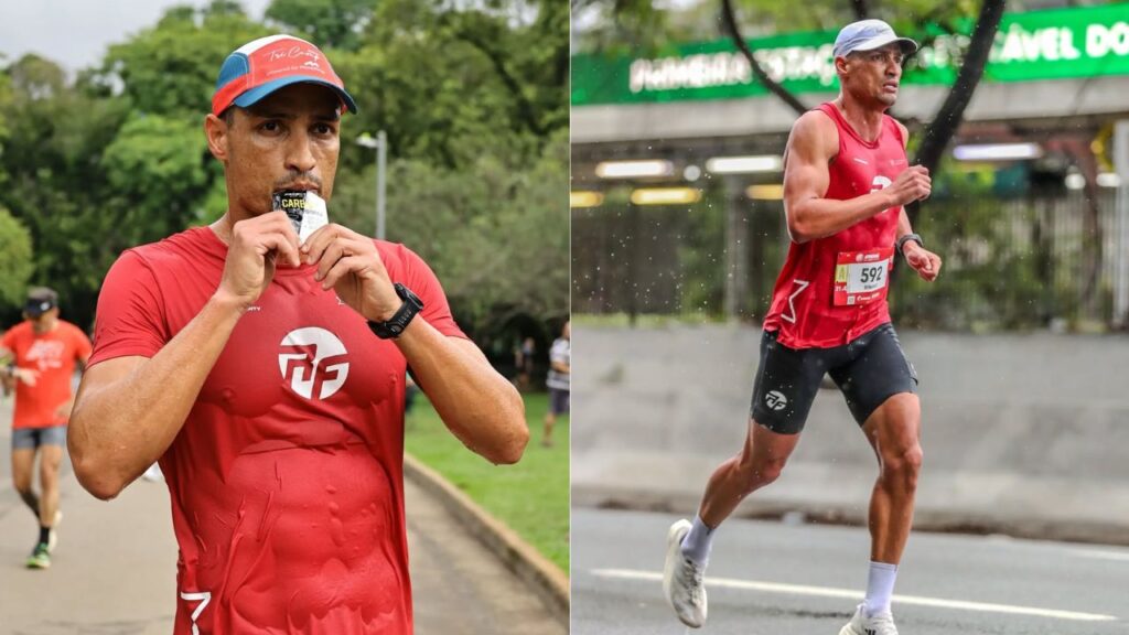 douglas mirandao, atleta probiótica, durante maratona