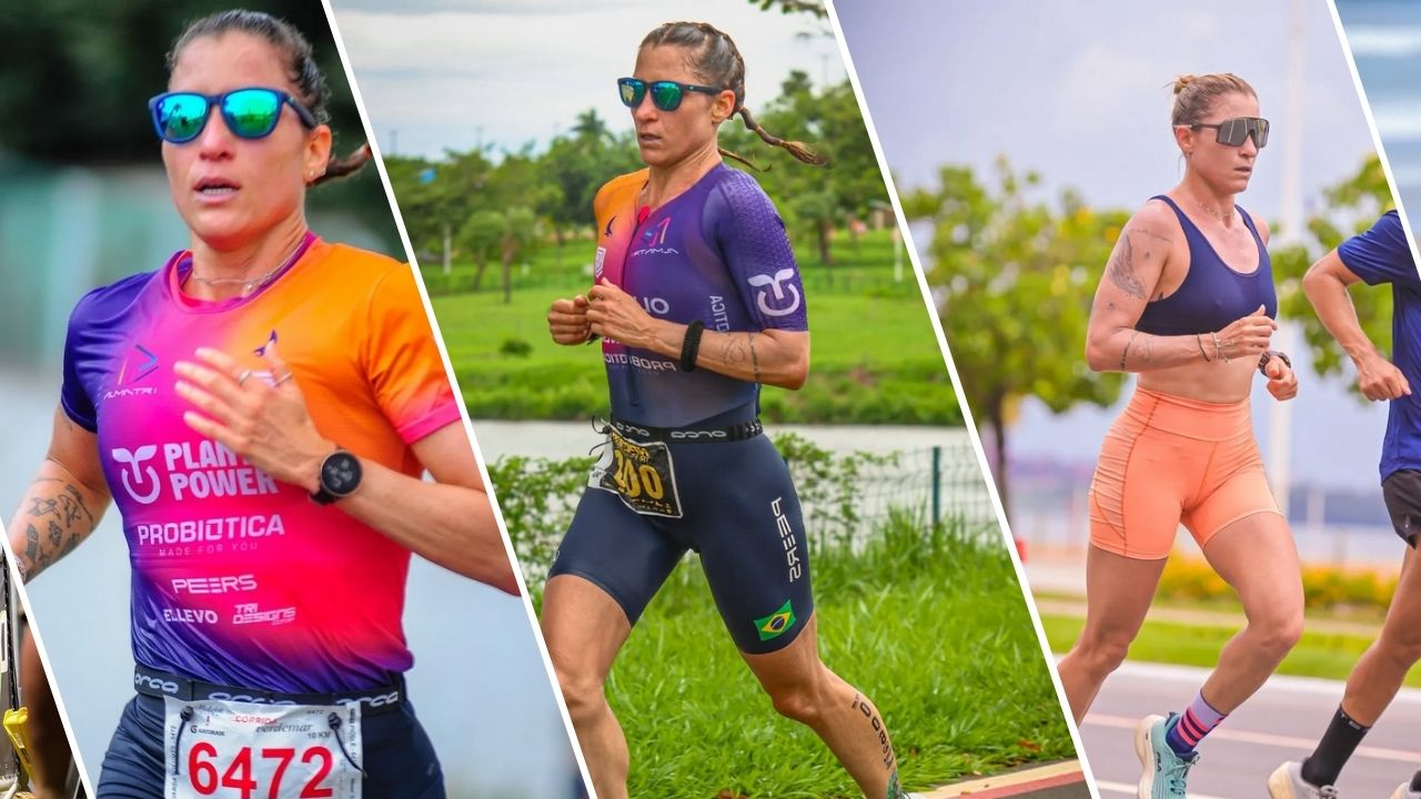 atleta probiotica pamela oliveira durante corrido