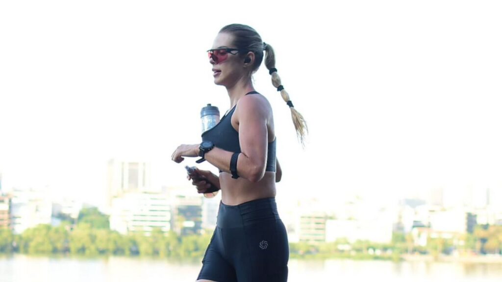 Amanda Galarda durante treino
