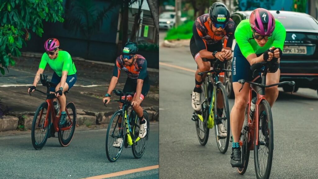 pami oliveira atleta probiotica durante pedal