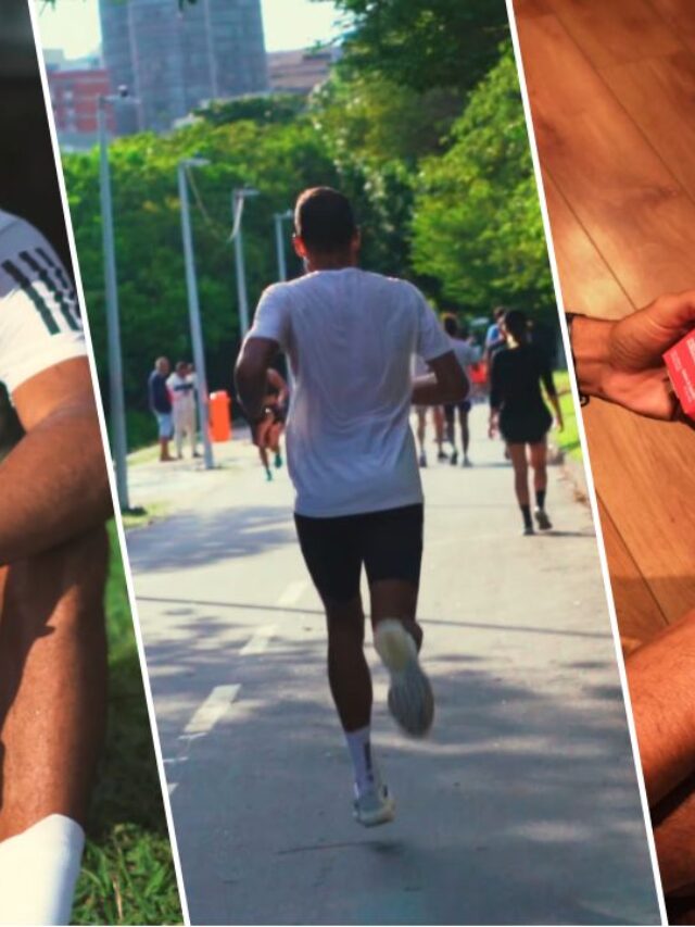 Miguel Morone durante treino e preparação