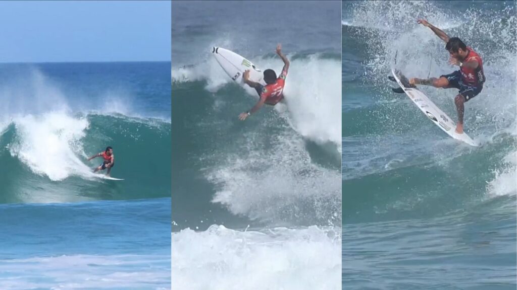 atleta durante campeonato wsl em saquarema