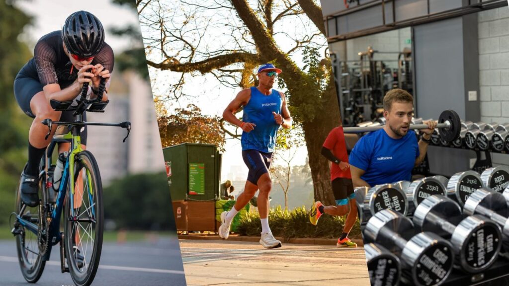 atletas probiótica durante treino regular e de força