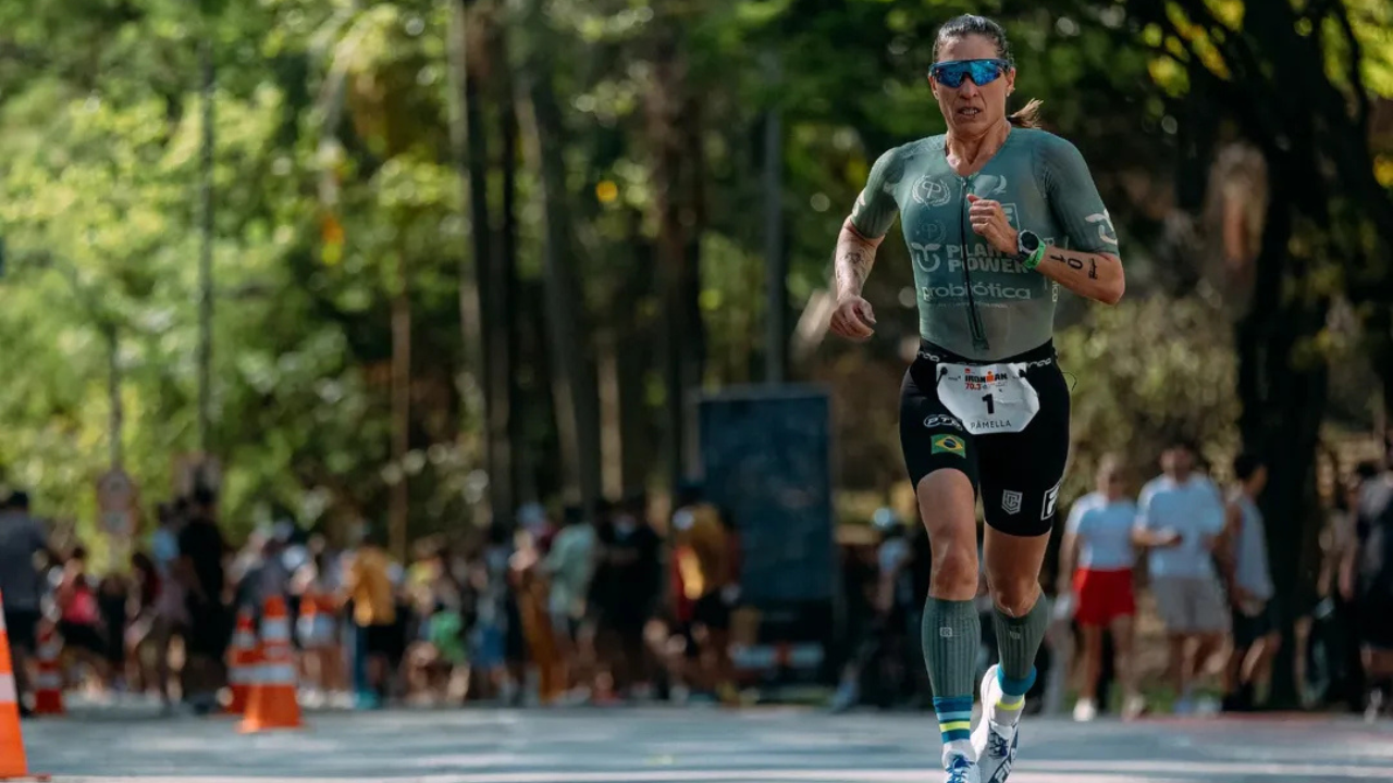 pami olivera durante ironman 70.3