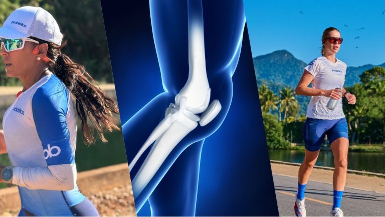 atletas probiotica e exemplo de ossos saudáveis
