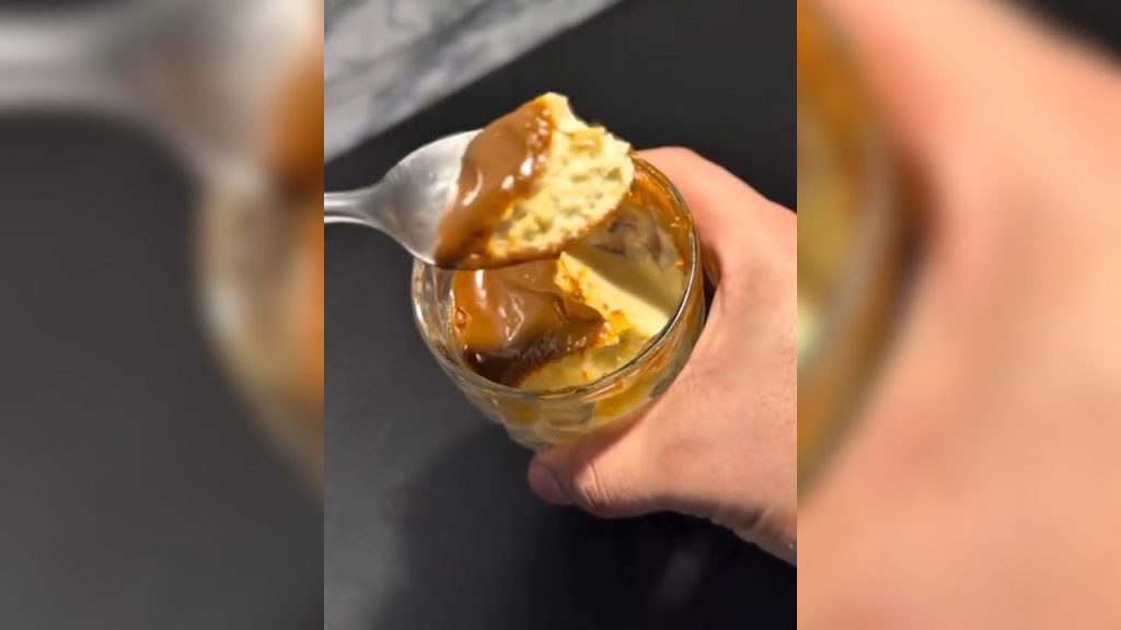 Doce de leite no pudim proteico
